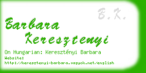 barbara keresztenyi business card